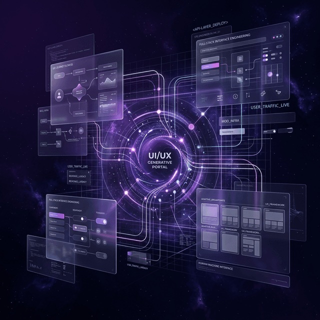 Generative UI/UX Portal dashboard interface